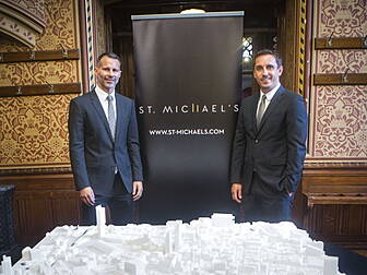 Giggs and Neville face skyscra...